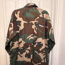 Vintage Woodland Camo Coveralls / Military Style Boiler Suit / Utility Workwear Jumpsuit / Unisex Camouflage One Piece