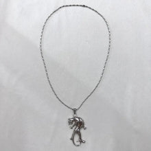 Vintage Panther Pendant Necklace / Silver Animal Necklace / Y2K Statement Necklace / Retro Panther Jewelry / Minimal Chain Necklace