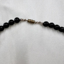 Vintage Black Glass Beaded Necklace | Minimal Classic Choker Length