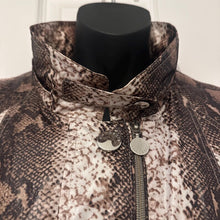 Vintage Snake Print Utility Jacket | Y2K Python Safari Lightweight Coat