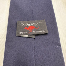 Vintage Navy Blue Plain Necktie Classic Textured Mens Tie