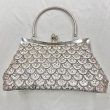 Vintage Gregory Ladner Beaded Sequin Evening Bag | White Bridal Clutch, Art Deco Style Purse