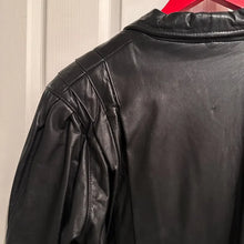 Vintage Australian Leather Jacket, 80s Black Pleated Panel Power Jacket, Size M