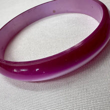 Vintage Pearlescent Pink Acrylic Bangle Bracelet | Glossy Retro Statement Bracelet | Y2K Jewelry