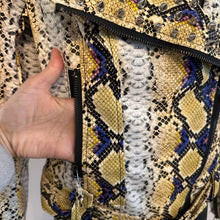 Y2K Snake Print Faux Leather Biker Jacket, Studded Spiked Jacket, Statement Moto Jacket, Rock Glam Jacket, Edgy Cropped Jacket