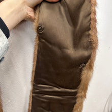 Vintage 1950s Mink Fur Cape Stole | Mid Century Fur Wrap | Shawl Collar Fur Cape | Brown Fur Stol