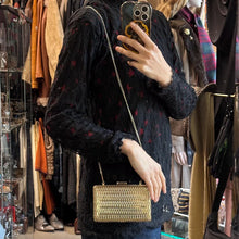Gold Filigree Box Clutch | Vintage Style Evening Chain Shoulder Bag