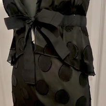 Exclusive Mng Edition Black Polka Dot Chiffon Open Back Maxi Dress Size S