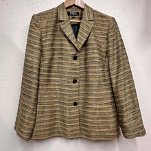 Vintage Gold Black Stripe Textured Blazer | Tailored Office Jacket | Made Australia