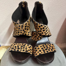 Diane von Furstenberg Leopard Calf Hair Wedge Sandals | DVF Platform Heels | Vintage Designer Shoes