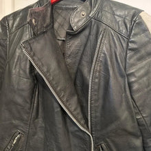 Vintage Clam Cuir France Leather Moto Jacket | Women's Cafe Racer with Cream Racing Stripes | 70s 80s French Biker