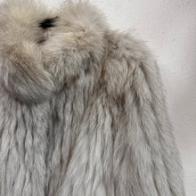 Vintage SAGA FOX Genuine Fox Fur Coat | Ivory Grey Long Hair Fur Jacket