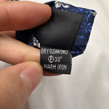 Vintage Geoffrey Beene Blue Floral Silk Tie 100% Silk Necktie Navy Blue Floral Pattern