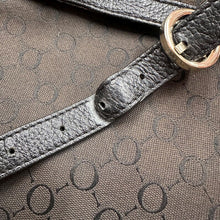 Oroton Monogram Canvas Crossbody Bag | Black Leather Trim, Australian Designer