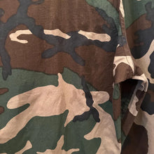 Vintage Woodland Camo Coveralls / Military Style Boiler Suit / Utility Workwear Jumpsuit / Unisex Camouflage One Piece
