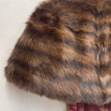 Vintage 1950s Mink Fur Cape Stole – Brown Mink Fur Wrap, Shawl Collar, Mid-Century Glamour