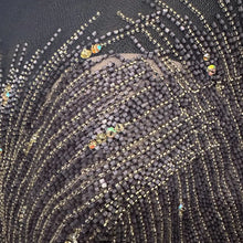 Vintage Tony Bowls Navy Beaded Tulle Evening Dress – Celestial Y2K Princess Gown