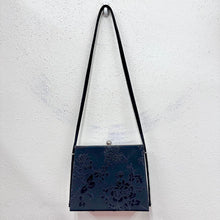 Vintage Black Floral Jacquard Evening Bag | Gothic Romantic Satin Clutch | 90s Shoulder Purse