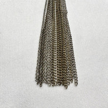 Vintage Mixed Metal Tassel Necklace | Silver & Gold Chain Fringe Pendant Necklace | Y2K Statement Jewelry