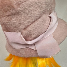 Vintage Bonhomme Paris Cloche Hat | Blush Pink Wool, 1960s Style Women's Hat
