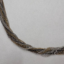 Vintage Multi Chain Necklace / Mixed Metal Chain / Long Layered Necklace / Minimal Statement Jewelry / Y2K Vintage