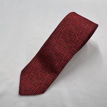 Vintage Red & Black Textured Geometric Necktie Retro Australian Tie