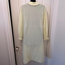 Vintage Butter Yellow Babydoll Nightgown / Lace Ruffle Night Dress / Coquette Fairy Lingerie Dress