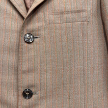 Vintage Italian Beige Pinstripe Blazer | Classic Tailored Jacket | Neutral Business Blazer | Women’s Medium