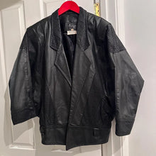 Vintage  Australian Designer Leather Jacket, Size 8, 1980s Black Dolman Sleeve Moto Jacket, Textured Panels No Belt