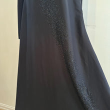 Black Rhinestone Maxi Dress, Long Sleeve Evening Gown, Minimalist Partywear