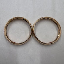 Vintage Gold Tone Bangle Set / Minimalist Stack Bracelets / Retro Chunky Bangles Set of 2