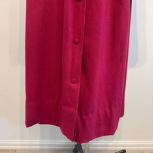 Vintage Wool and Cashmere | Magenta Pink Long Coat | Australian Made | Peter Pan Collar | Belted Wool Coat