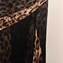 Vintage Y2K Leopard Print One Shoulder Gown | Asymmetric Maxi Dress, Sheer Overlay