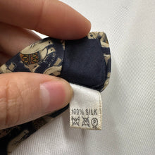 Vintage Jim Thompson 100% Silk Elephant Print Necktie Navy Blue