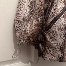 Vintage Snake Print Utility Jacket | Y2K Python Safari Lightweight Coat