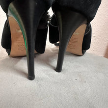 Robert Robert Black Suede Chain Strap Stiletto Heels (EU40)