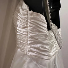 Vintage White One Shoulder Pearl Embellished Party Dress Size 8 Fairy Prom Dress