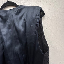 Vintage 80s Black Beaded Sequin Vest | Rainbow Embellished Unisex Waistcoat | Festival Statement Piece