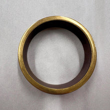 Vintage Wooden Bangle / Minimalist Dark Wood Bracelet / Natural Statement Cuff