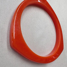 Vintage Orange Geometric Acrylic Bangle Bracelet | Chunky Angular Bracelet | Retro Y2K Jewelry