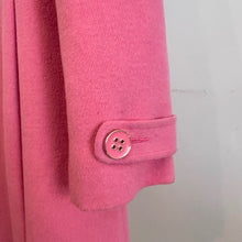 Vintage Pink Wool Blend Swing Coat | Peter Pan Collar, Fitted Waist, A-Line Silhouette