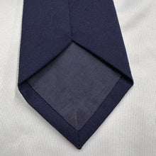 Vintage Navy Blue Plain Necktie Classic Textured Mens Tie