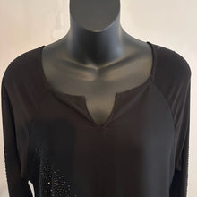 Black Rhinestone Maxi Dress, Long Sleeve Evening Gown, Minimalist Partywear