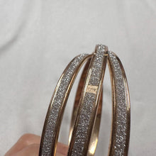 Vintage Gold & Silver Tone Layered Bangle / Mixed Metal Retro Bracelet / Statement Jewelry