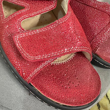 Vintage Red Leather Hallux Comfort Slide Sandals (EU 40)