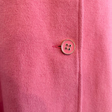 Vintage Pink Wool Blend Swing Coat | Peter Pan Collar, Fitted Waist, A-Line Silhouette