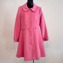 Vintage Pink Wool Blend Swing Coat | Peter Pan Collar, Fitted Waist, A-Line Silhouette