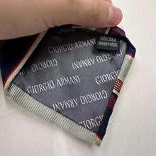 Vintage Giorgio Armani Silk Neck Tie | Navy Red Stripe | Handmade in Italy | Classic Menswear