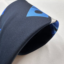 Vintage Australia Retro Abstract Geometric Navy Blue Necktie 1980s 1990s