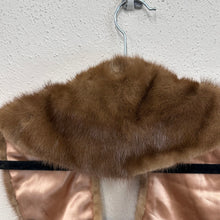 Vintage Mink Fur Collar | Brown Genuine Mink Fur Stole Collar | 1950s–70s Style